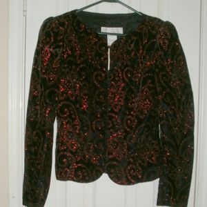 NEW Vtg 80's SCOTT McCLINTOCK  sz 8 Velvet Top